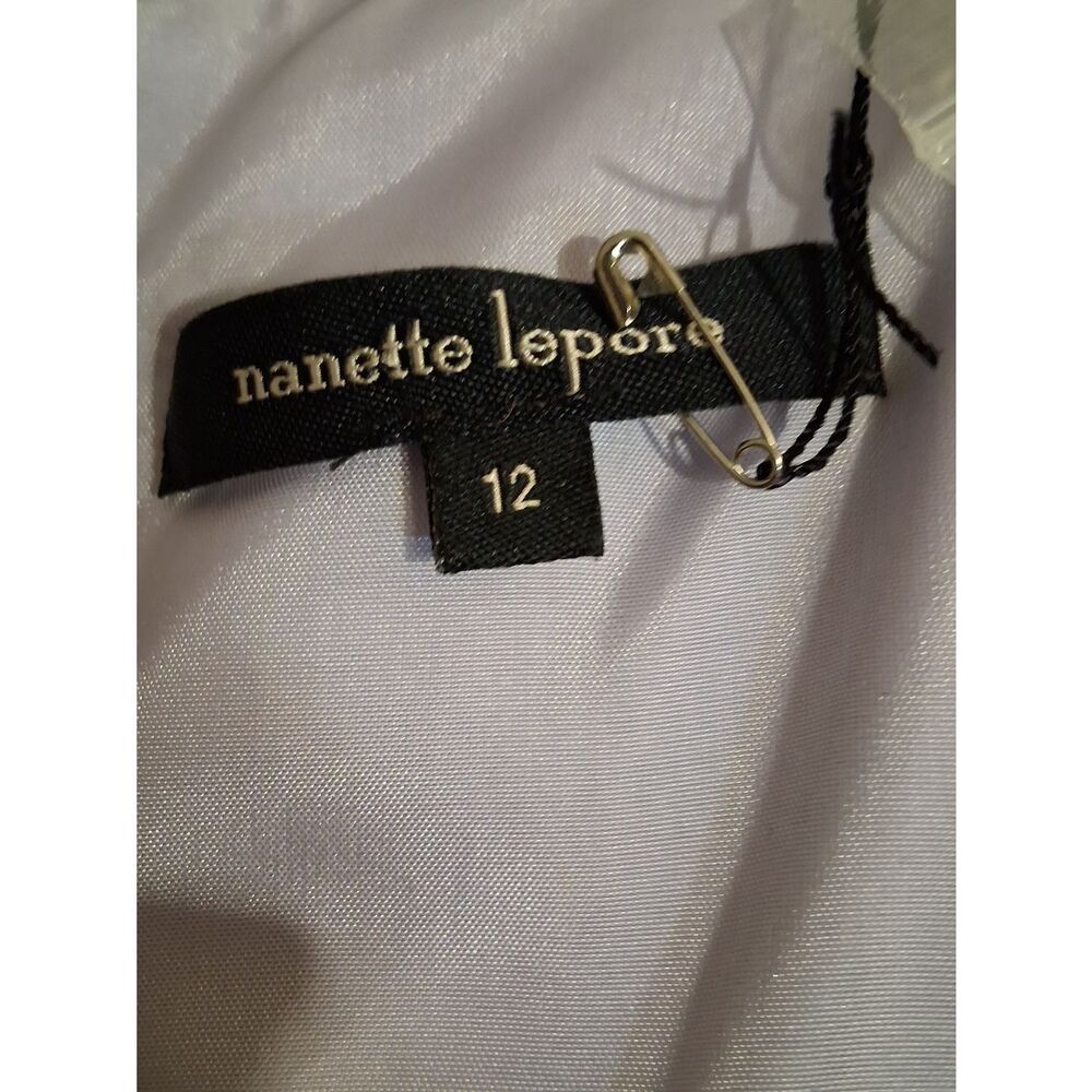 Nanette Lepore 100% Silk Lavender Floral Tie-Front Midi Dress - Picture 13 of 16
